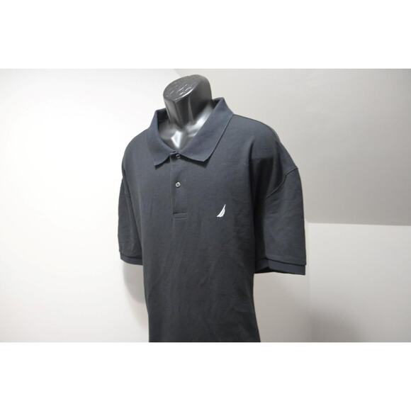 Nautica Golf Polo Shirt Sailing Deck Shirt Black Short Sle Mens Sz 4XL - Picture 3 of 7